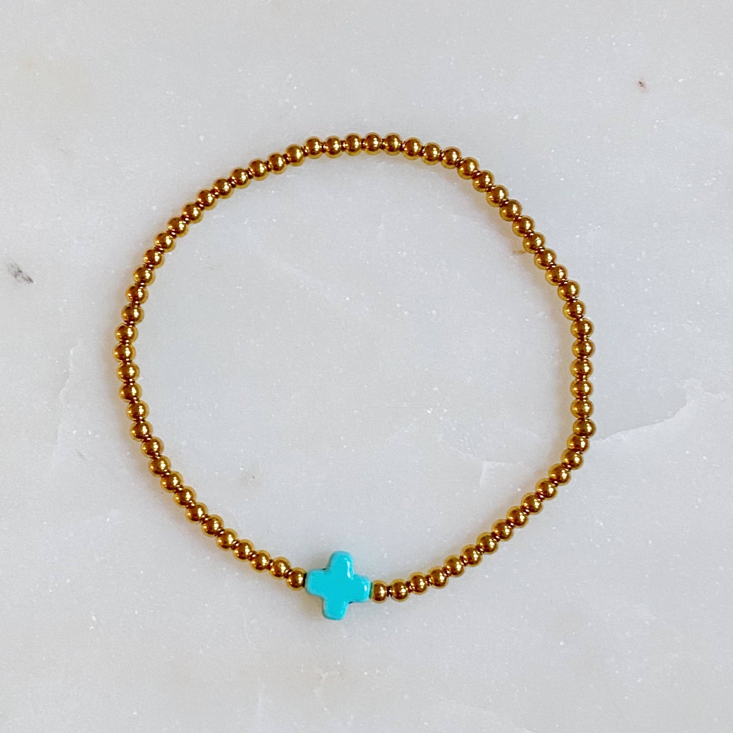 So Very Blessed Cross Bracelet: White