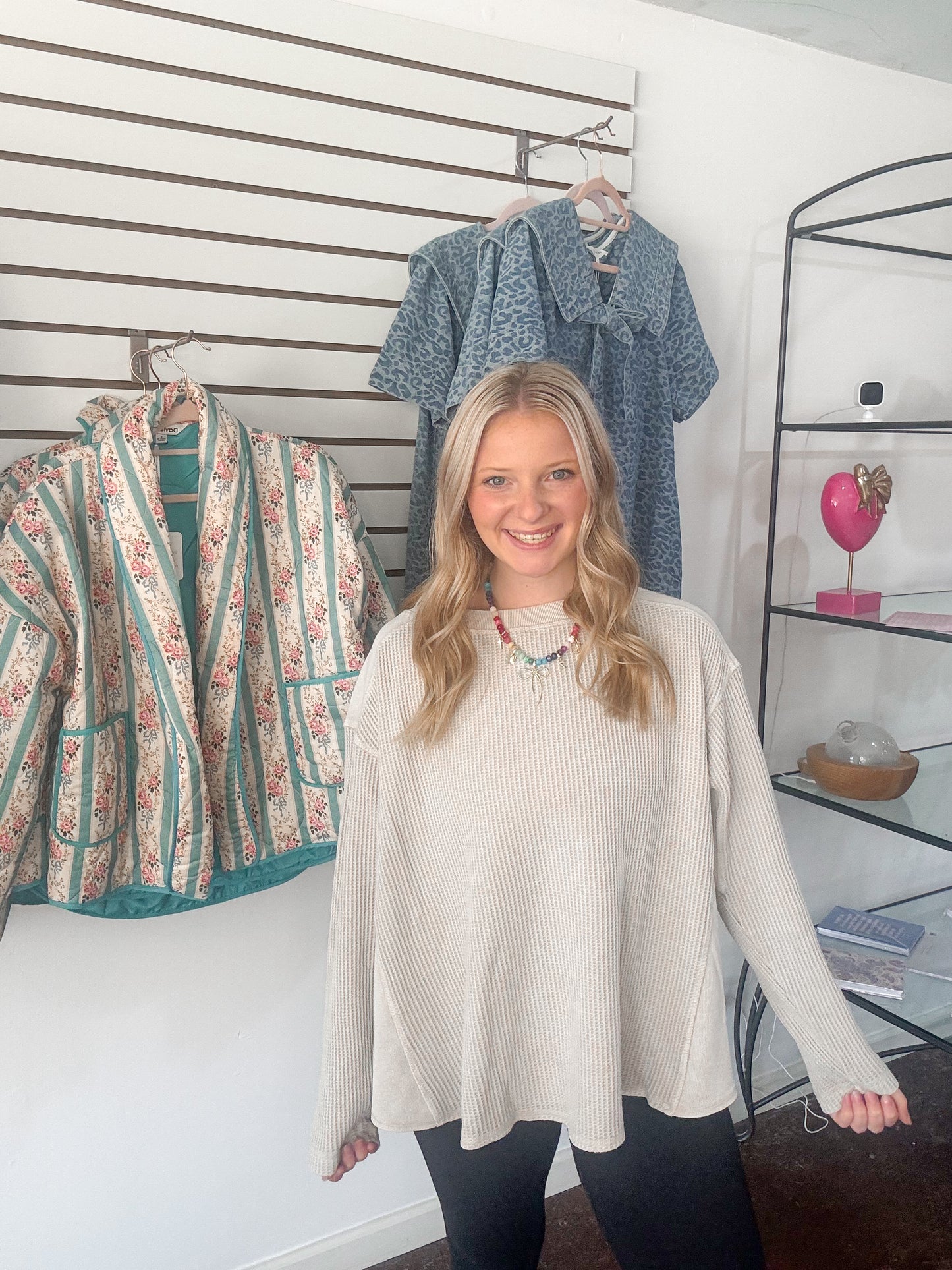 Waffle Long Sleeve Top