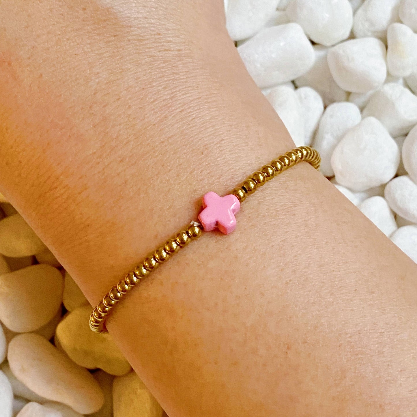 So Very Blessed Cross Bracelet: Blue