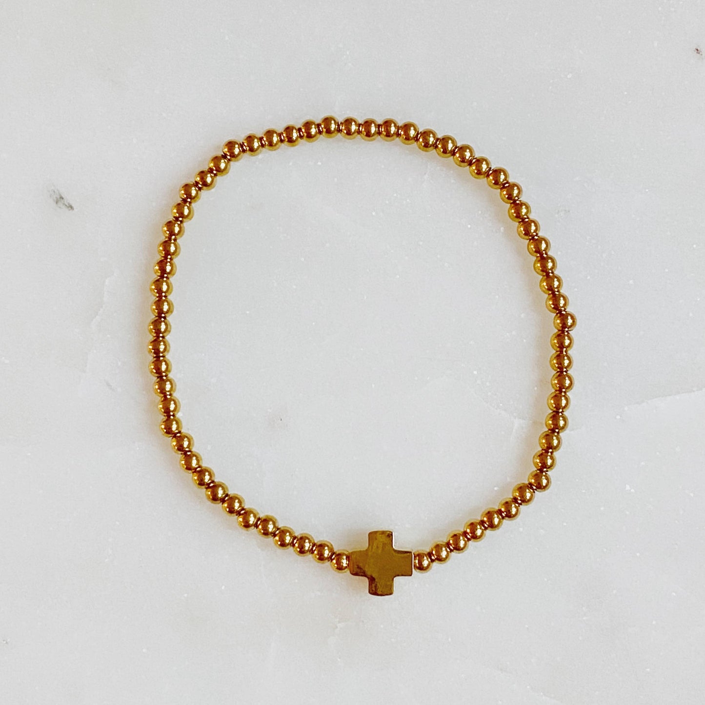 So Very Blessed Cross Bracelet: White