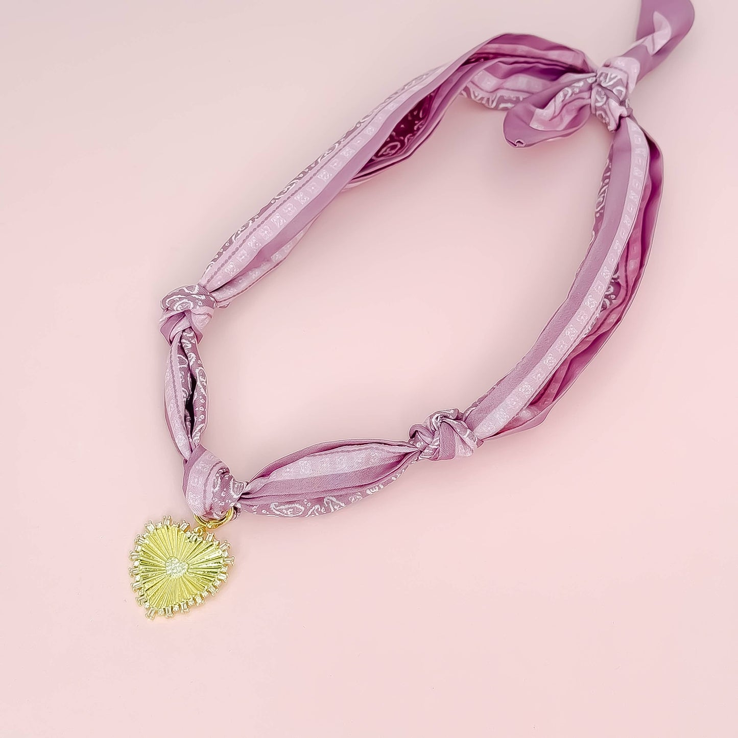 Purple Boho Scarf Necklace: