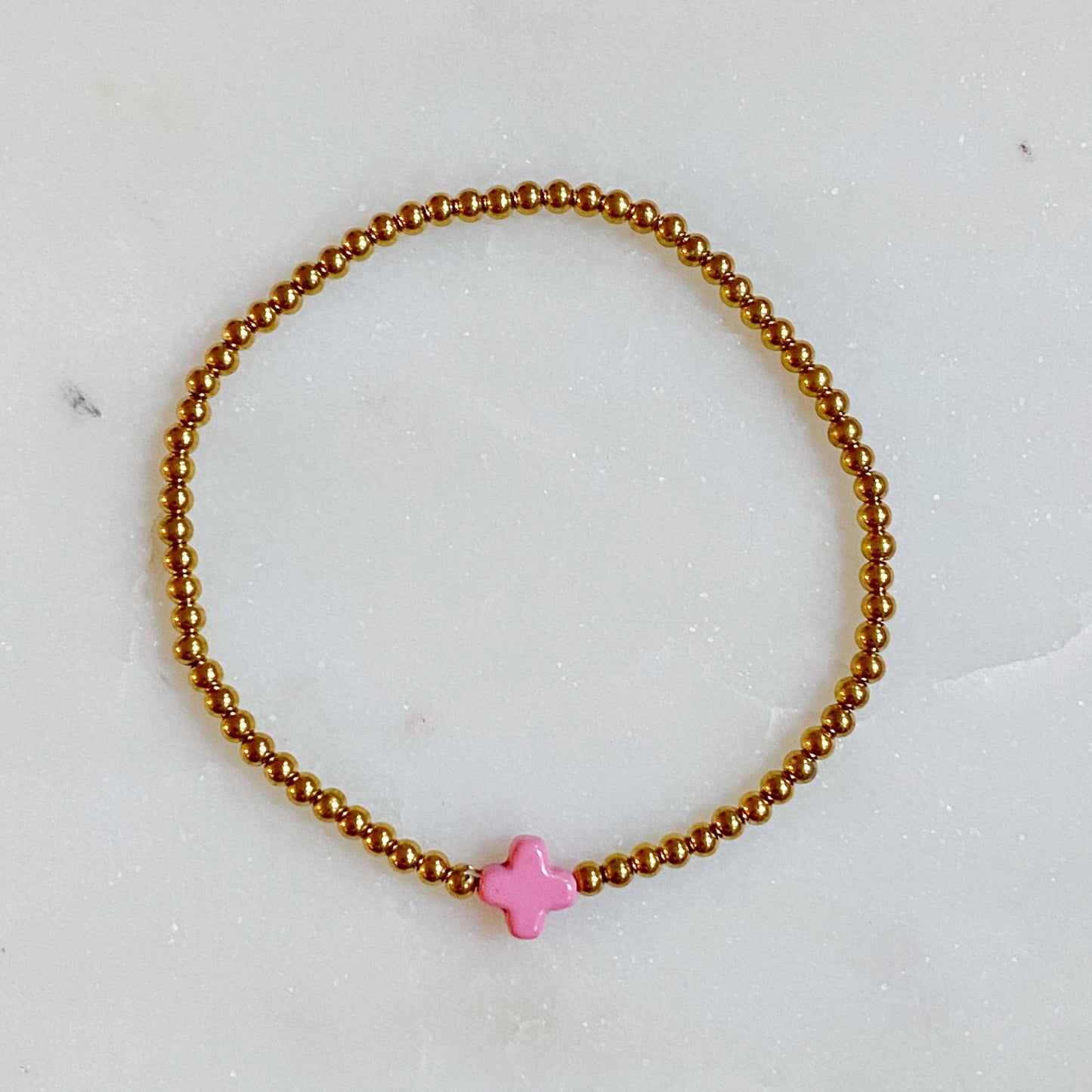 So Very Blessed Cross Bracelet: White