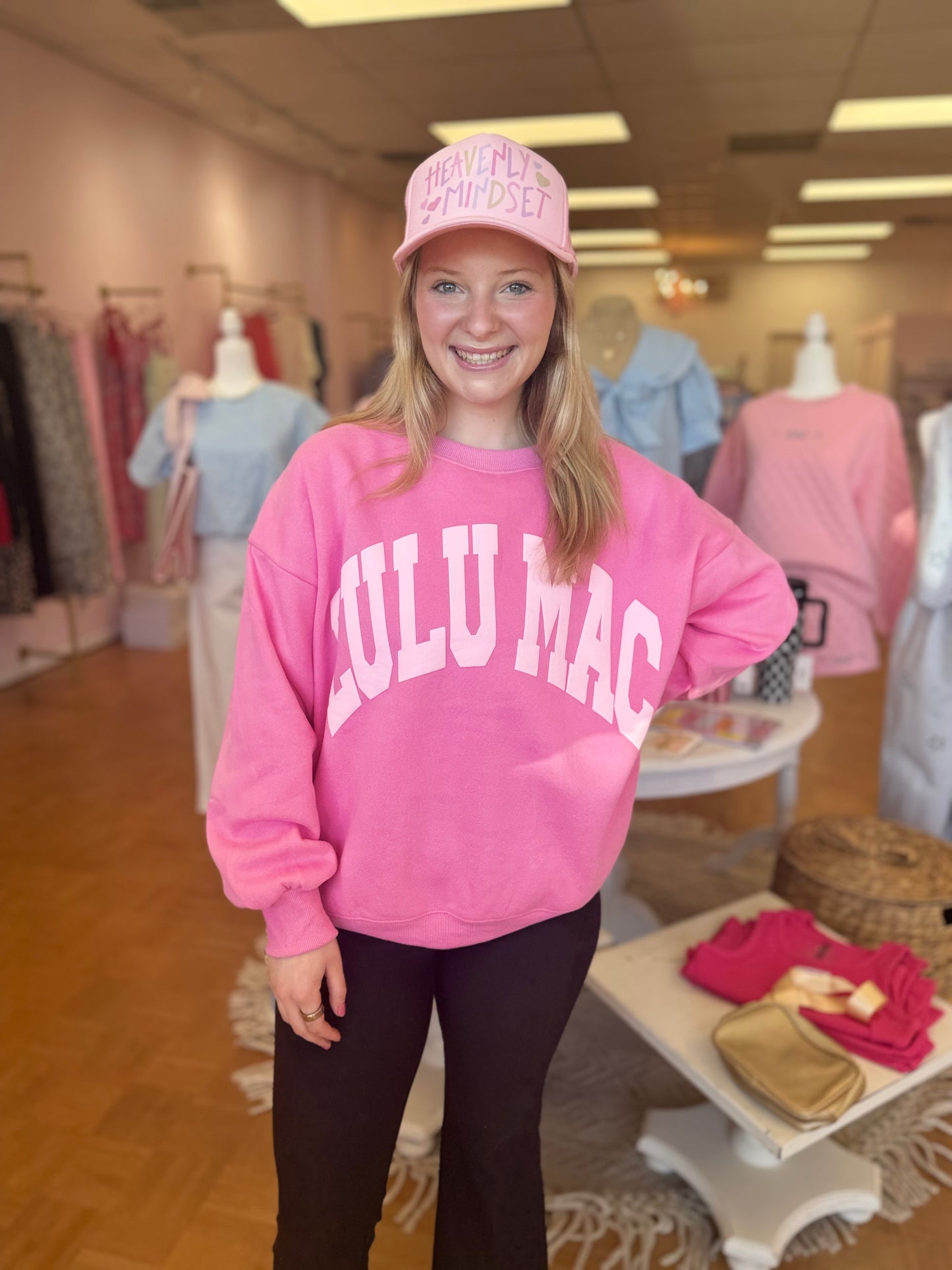 Dark Pink Lulu Mac Sweatshirt