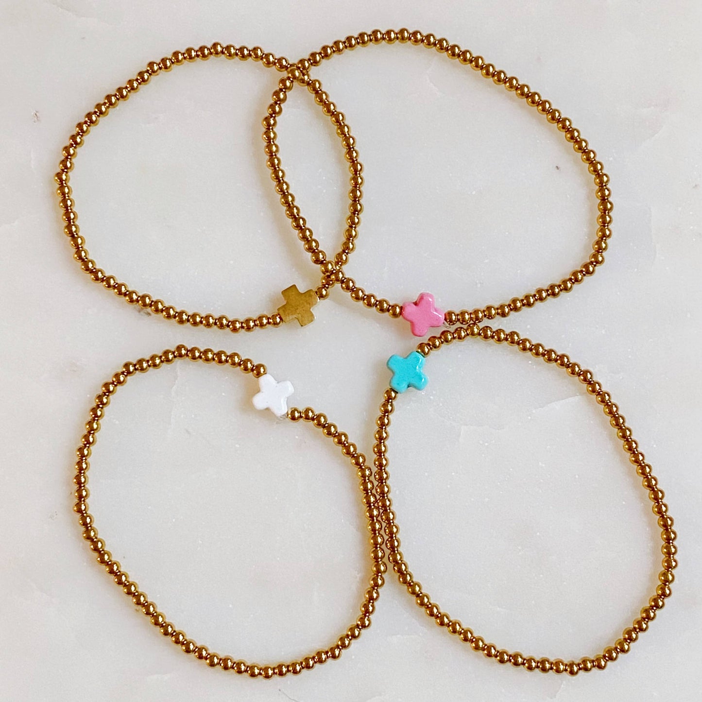 So Very Blessed Cross Bracelet: White
