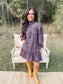 Navy Floral Dress