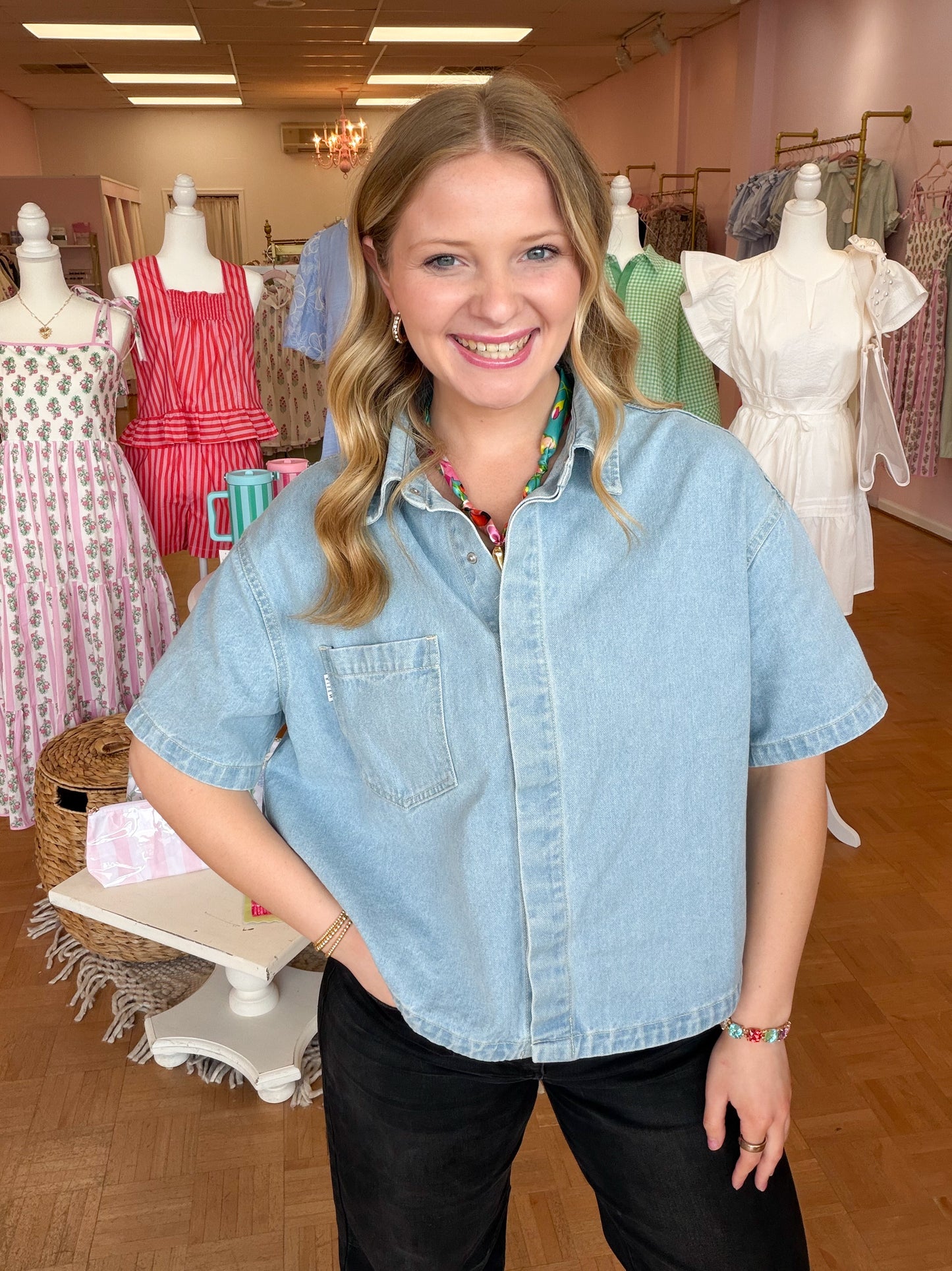 Betsy Denim Top