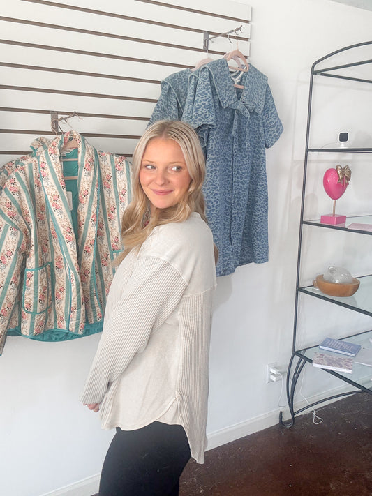 Waffle Long Sleeve Top