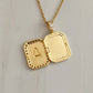 Initial Deco Open Locket Pendant Necklace: Gold / S