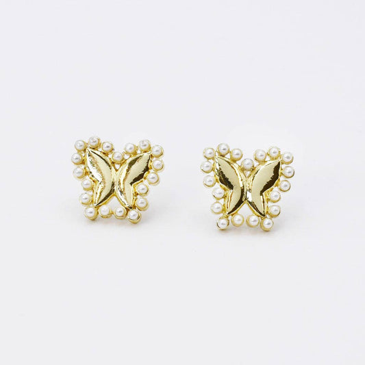 Butterfly Pearl Stud