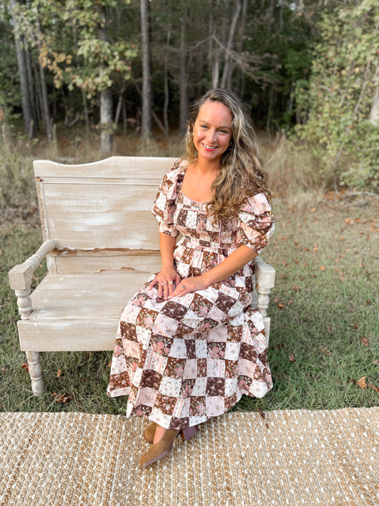 Fall Patchwork Dress