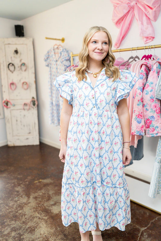 Bow Floral Dress