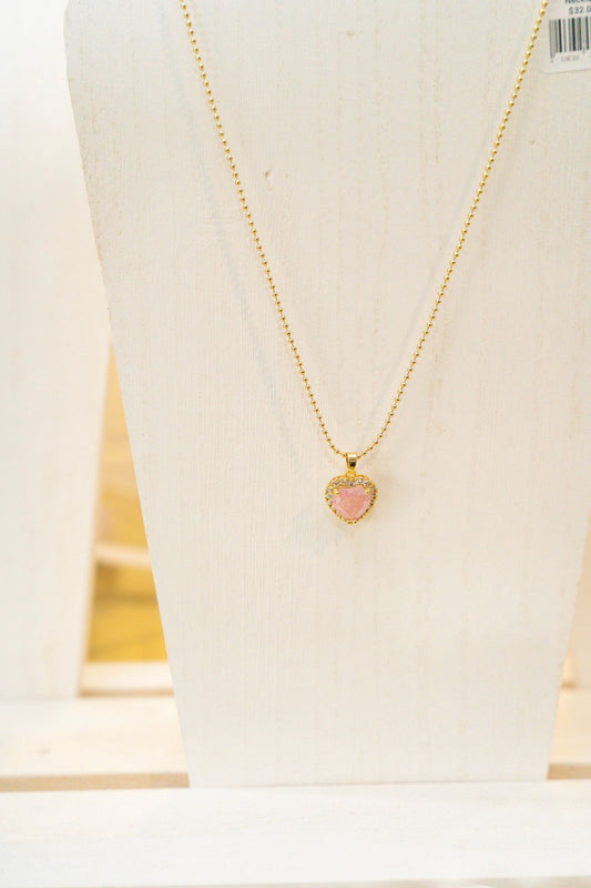 Pink Heart Necklace