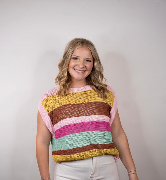 Stripe Crochet Top